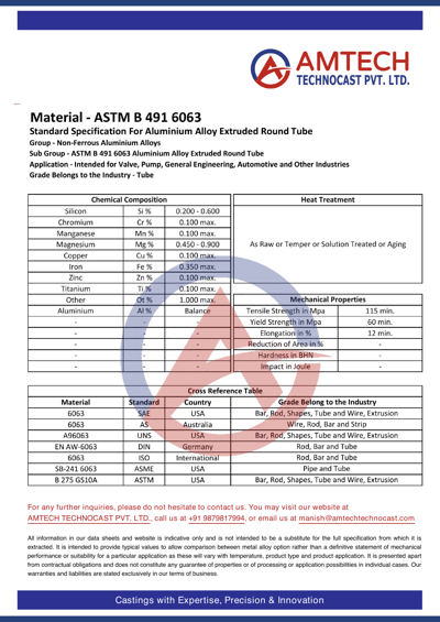 ASTM B 491 6063